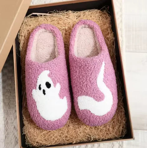 Halloween Ghost Cotton Slippers Home Flat